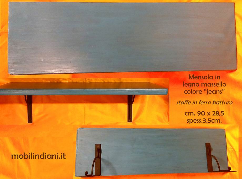 mensola--legno-azzurra